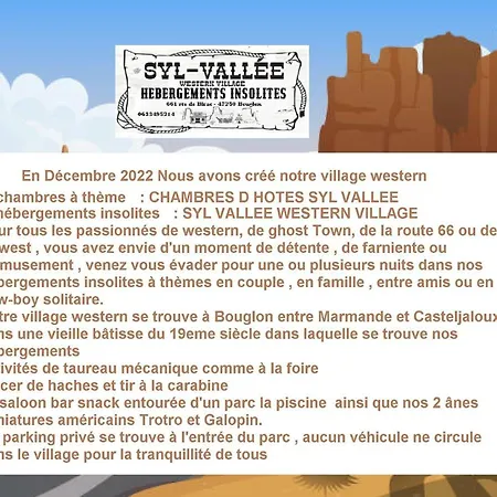 D'hotes Syl-vallee فندق مبيت وإفطار Bouglon